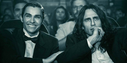 The Disaster Artist stars: Dave Franco as Greg Sestero, and James Franco as Tommy Wiseau